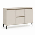 Credenza 4 ante beige in MDF rettangolare 120 x 40 x 80 cm
